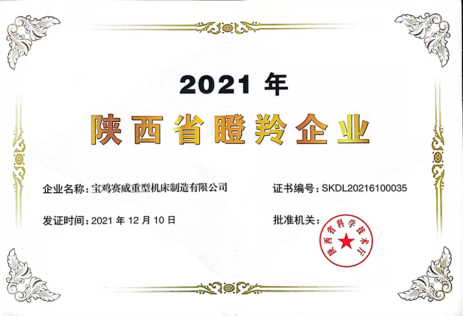 榮獲陜西省瞪羚企業(yè)榮譽稱號(圖1)